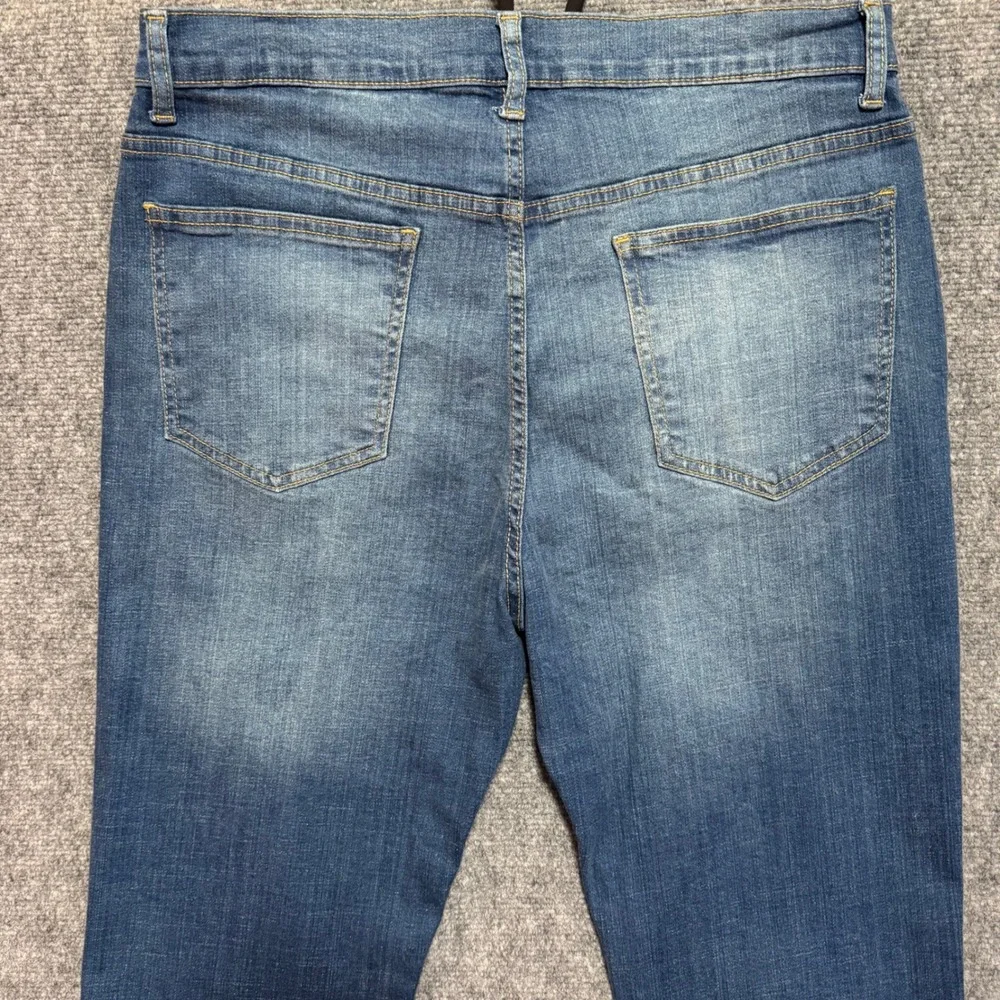 Banana Republic Mens Travel Jean 34x32 Slim Fit Fade Blue Denim Washwell Stretch